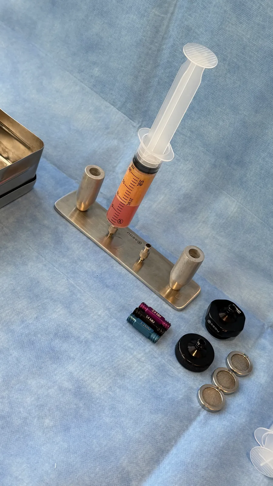 Seringa com gordura processada para lipoenxertia
